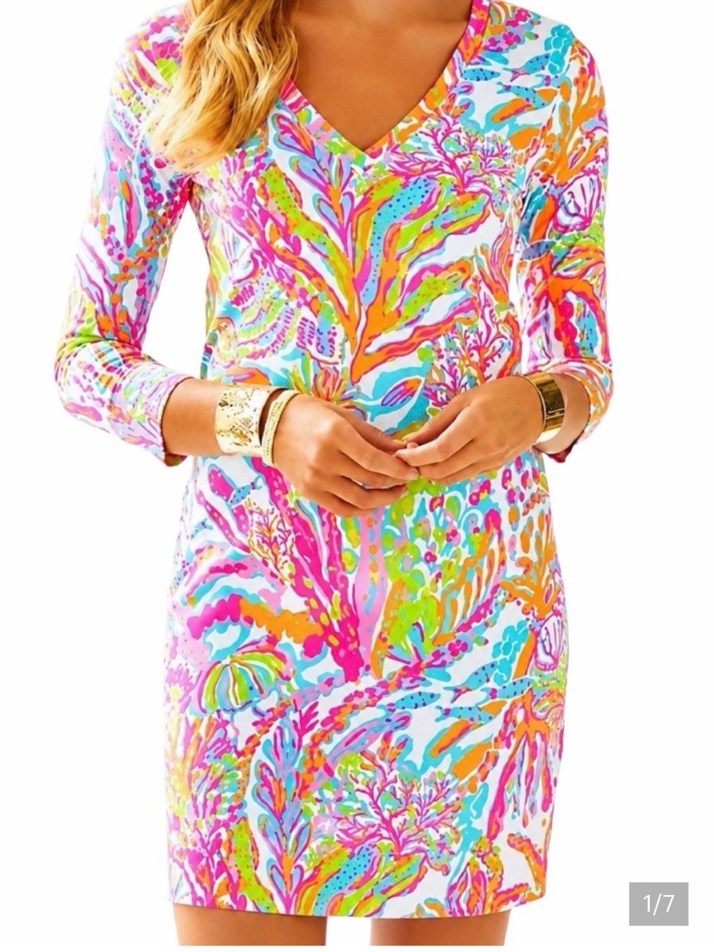 Lilly Pulitzer "Christie" dress in the "Scuba to Cuba" print, SMALL, LIKE NEW